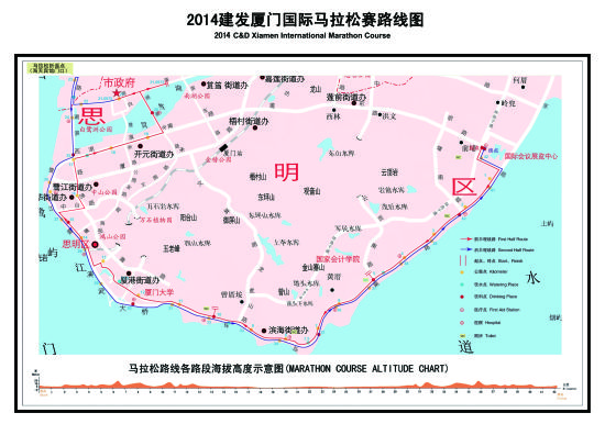 2014年厦门国际马拉松比赛线路图_综合体育