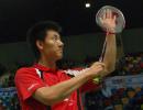 图文-香港羽球公开赛陈金晋级四强感谢主场观众