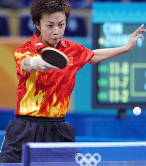 图文-中国历届夏季奥运会金牌得主 张怡宁英姿