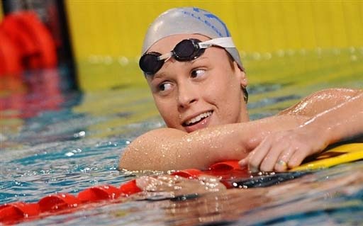 图文-意选手破女子400米自由泳纪录 成绩4分0