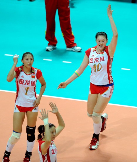 (体育)(4)排球——世界女排大奖赛:中国队取得两连胜