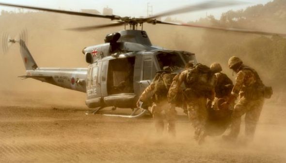 第51中队的士兵在塞浦路斯进行演练,他们将被部署到阿富汗.