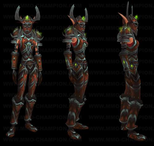 《魔兽世界》全职业s4套装血精灵模型
