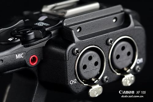 佳能双xlr音频端子接口和3.5mm麦克风接口