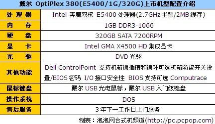 戴尔380台式机配置图片