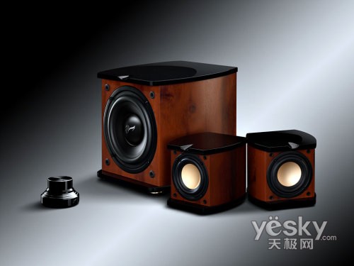 硬件 正文 m-20w 08版的卫星箱使用惠威著名的m3n铝镁合金3寸全频带