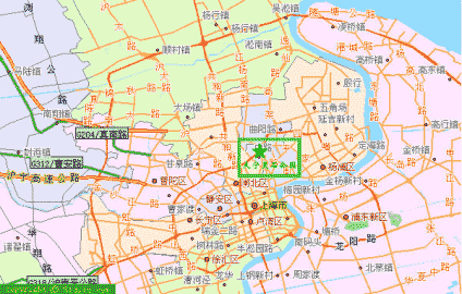 图:上海市闸北区大宁灵石公园地理位置示意