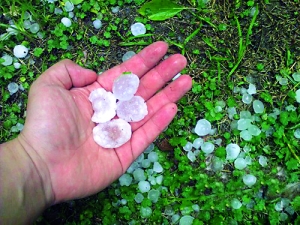 冰雹突襲上海