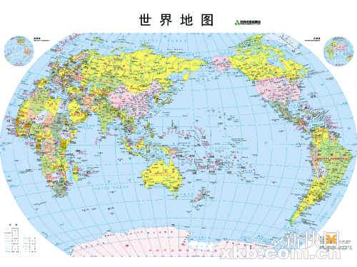 武汉科学家颠覆世界地图 北冰洋成为世界中心