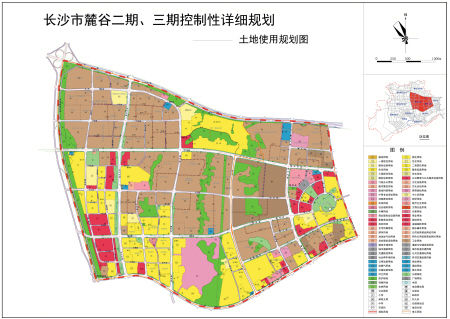 麓谷分区麓谷二期,三期片控规