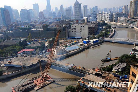 吴淞江大桥拆除图片