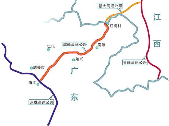 韶新高速线路图图片