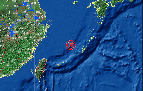 发生地震区域地图.
