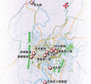 重庆新桥医院地图图片