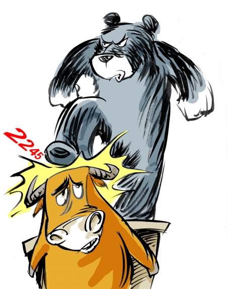 熊脚踩破牛顶 又见2245点