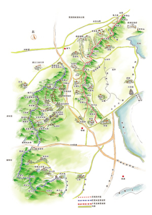 南充西山风景区路线图图片