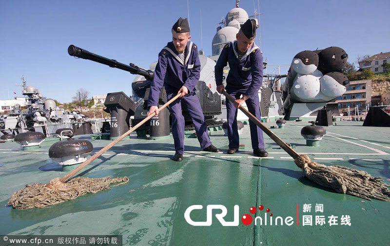 俄黑海舰队海军士兵日常生活(高清组图)