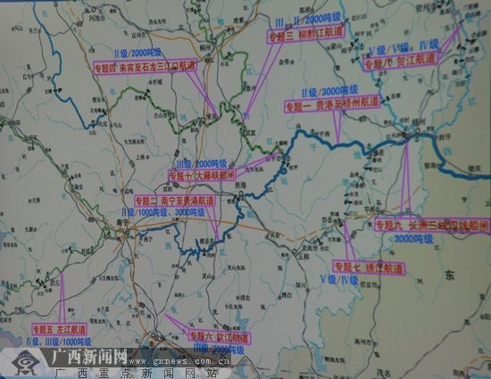 广西内河航道航线图图片