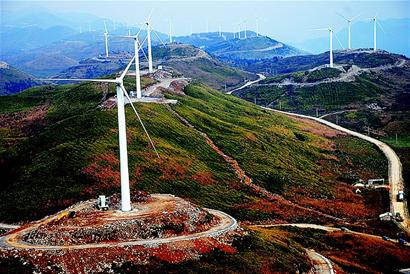 圖文:齊嶽山風電具備發電能力