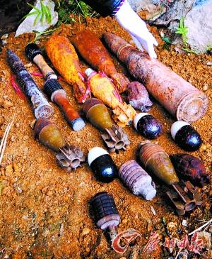 梅州引爆销毁17枚旧炸弹