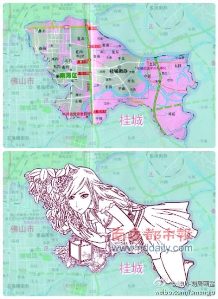 微城三水和桂城的亲们,你们知道吗,你们原来生活在一个美少女的怀抱