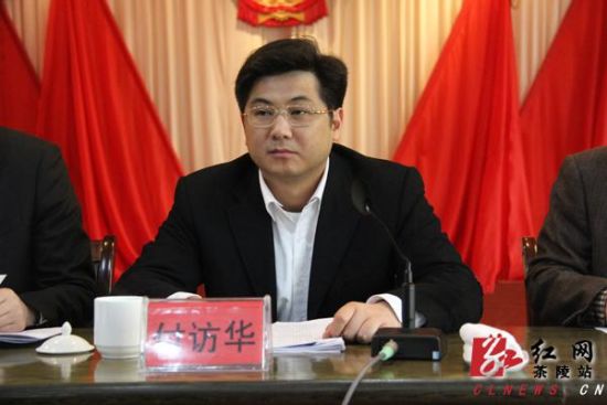 县委副书记,县长彭新军作讲话大会现场