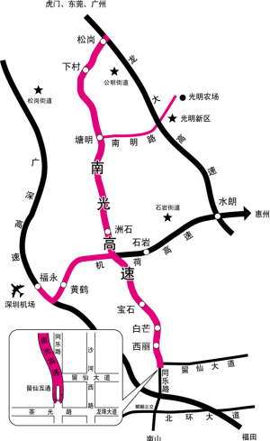 南光高速咽喉留仙立交今启用