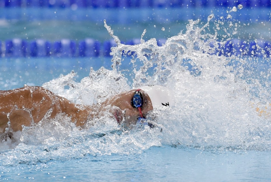 宁泽涛在比赛中