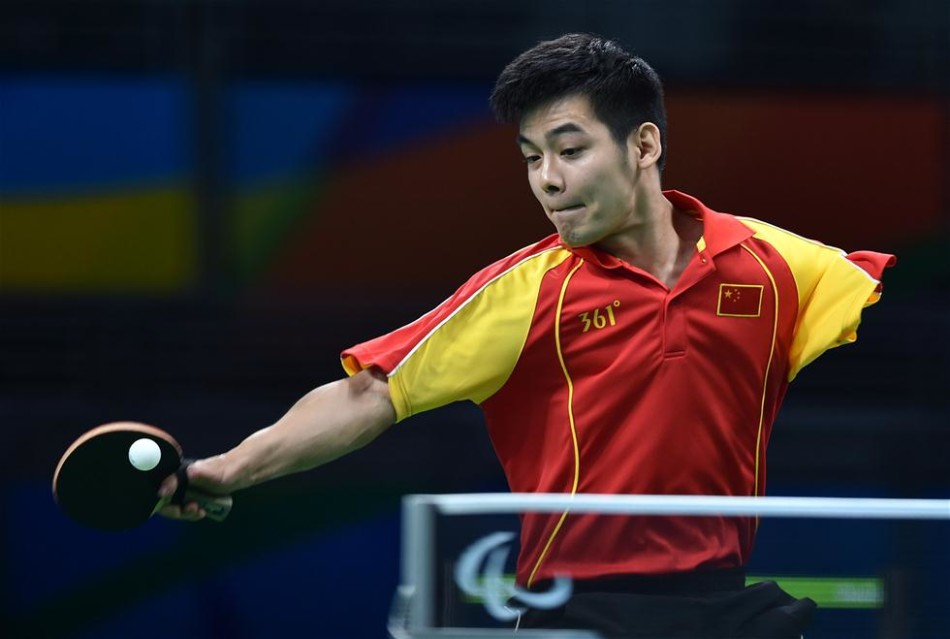 赵帅在残奥会乒乓球项目上夺冠