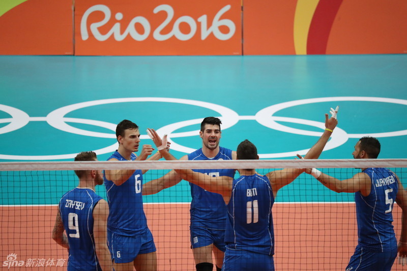 奥运男排意大利力克巴西队 率领5队晋级八强