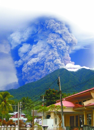 印尼火山噴發