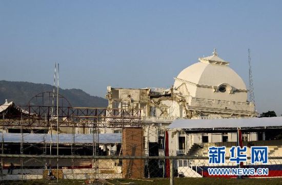 海地大地震总统府图片