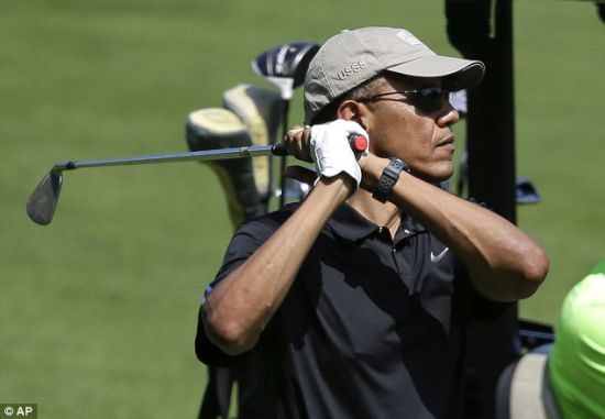 不受伊拉克战争影响奥巴马照常休假打高尔夫1中国日报网