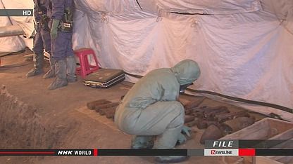 日本政府称将加快销毁二战期间日军遗弃在中国的化学武器。（资料图 视频截图）