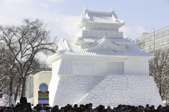 組圖:各式雪雕亮相日本札幌冰雪節