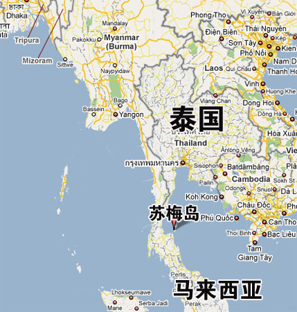 泰国的地理位置图片