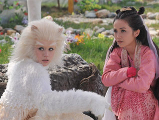 《欢乐元帅》阿娇变猫妖#阿sa头顶烈日拍戏