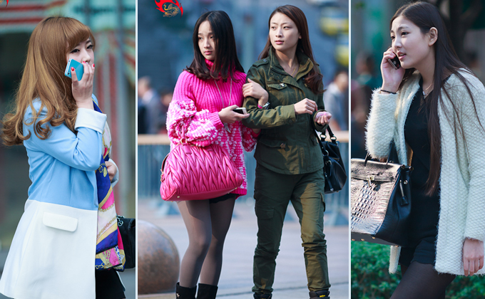 重庆妹子时尚街拍