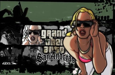 《侠盗猎车:圣安地列斯》宣传画,热咖啡事件为该游戏刷足了关注度