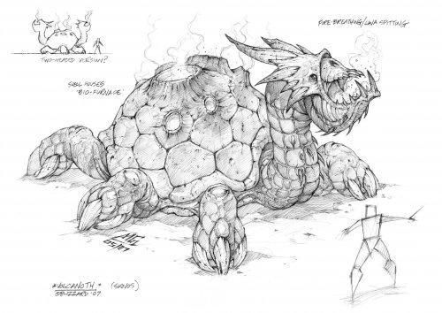 构思到现实的转变 大灾变怪物熔岩龟-新浪魔兽世界专区