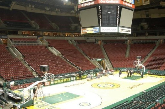 钥匙球馆,坐落于华盛顿州西雅图市,是前西雅图超音速队的主场