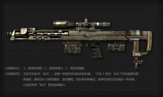 穿越火線dsr-1 老兵 穿越火線cf狙擊槍武器大全