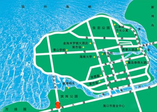 海甸岛地图图片