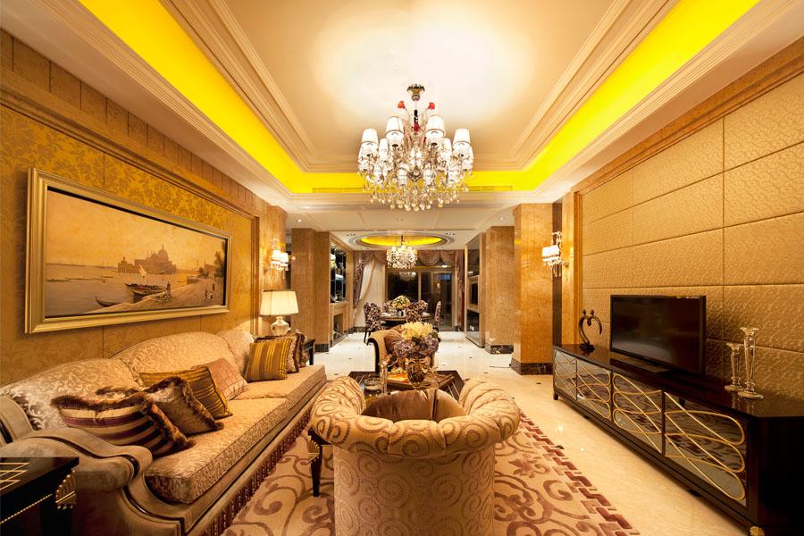 藏龙御景218平米豪装五房—客厅