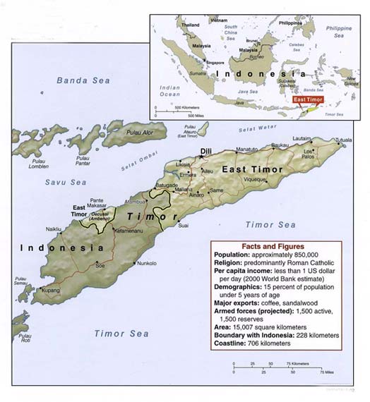 资料图:东帝汶地理位置