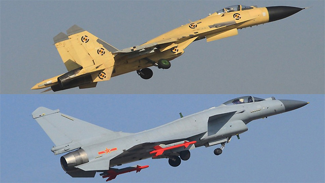 中国空军多款主力战机加力起飞猛图曝光