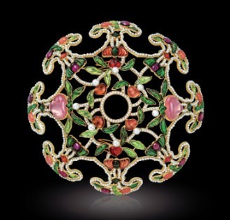 尊王珍宝系列-18k黄金镶嵌珍珠帽花