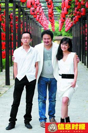 张元带李霄锋,李昕芸宣传《达达》.信息时报记者 朱元斌 摄