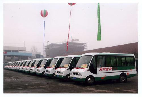 山东兖州迷你巴士近日,山东淄博公共汽车公司在今年订购了11台恒通