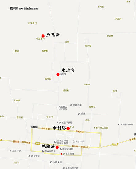 山西芮城县乡村地图图片